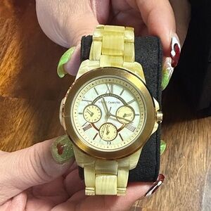 Vince Camuto Gold and Cream Women's Watch